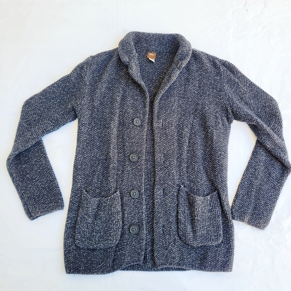 Tea Collection Girl's Navy Sweater Button-up Knit Cardigan - size 8/10 - Picture 1 of 3